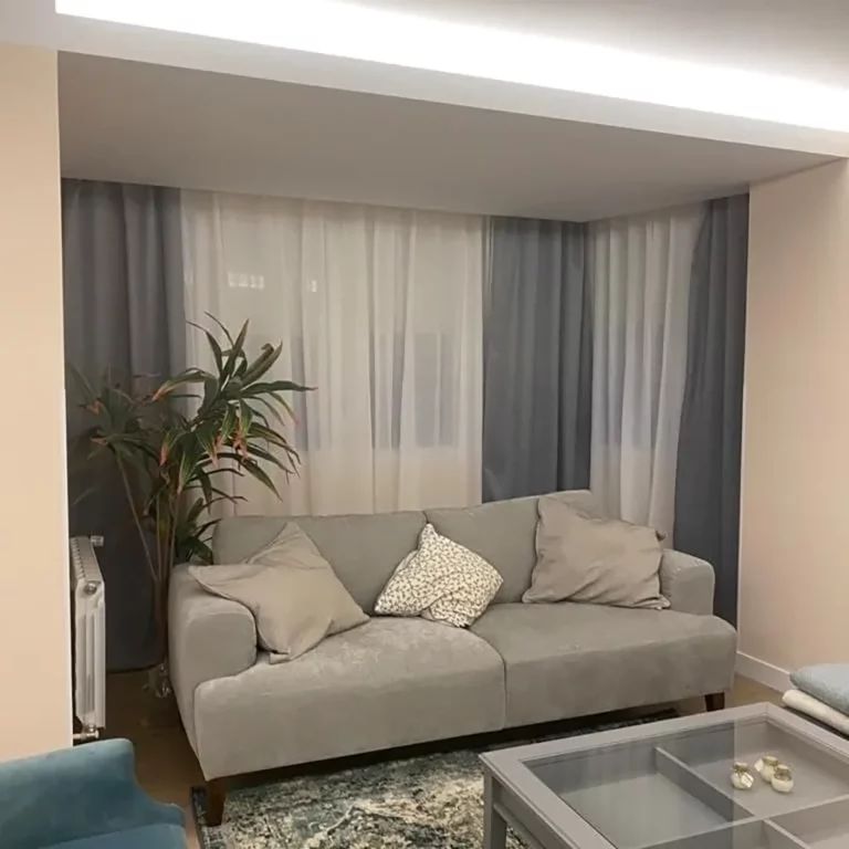 Visillos con caídas con onda perfecta
